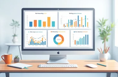Dashboard financeiro exibindo gráficos de redução de custos e simulações de licenciamento Power BI